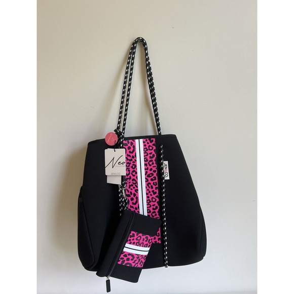 Jen &‎ Co Neo Collective Tote Bag NWT Animal Print Black